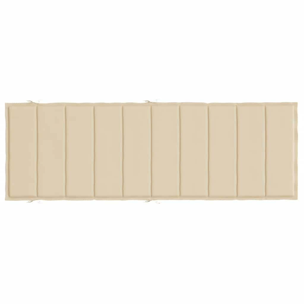 Cuscino per Lettino Beige 186x58x4 cm in Tessuto Oxford