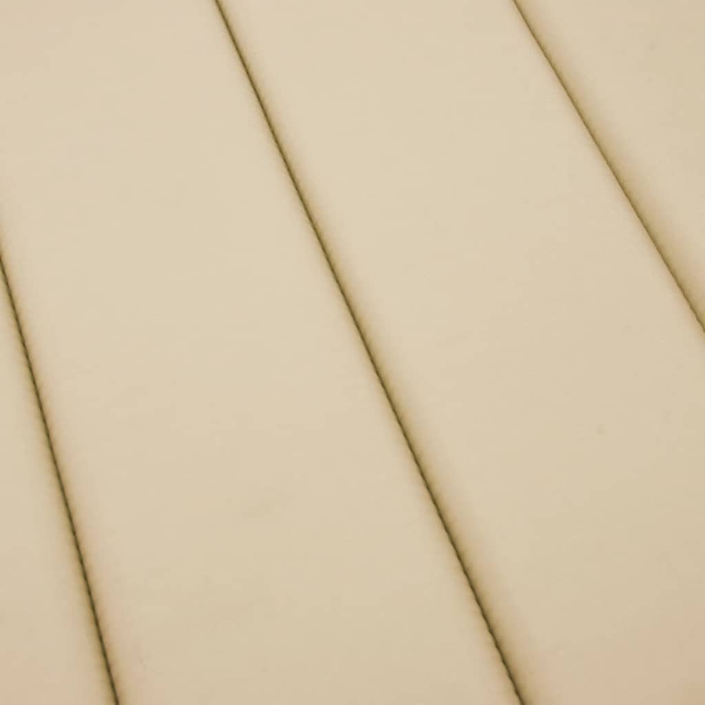 Cuscino per Lettino Beige 186x58x4 cm in Tessuto Oxford