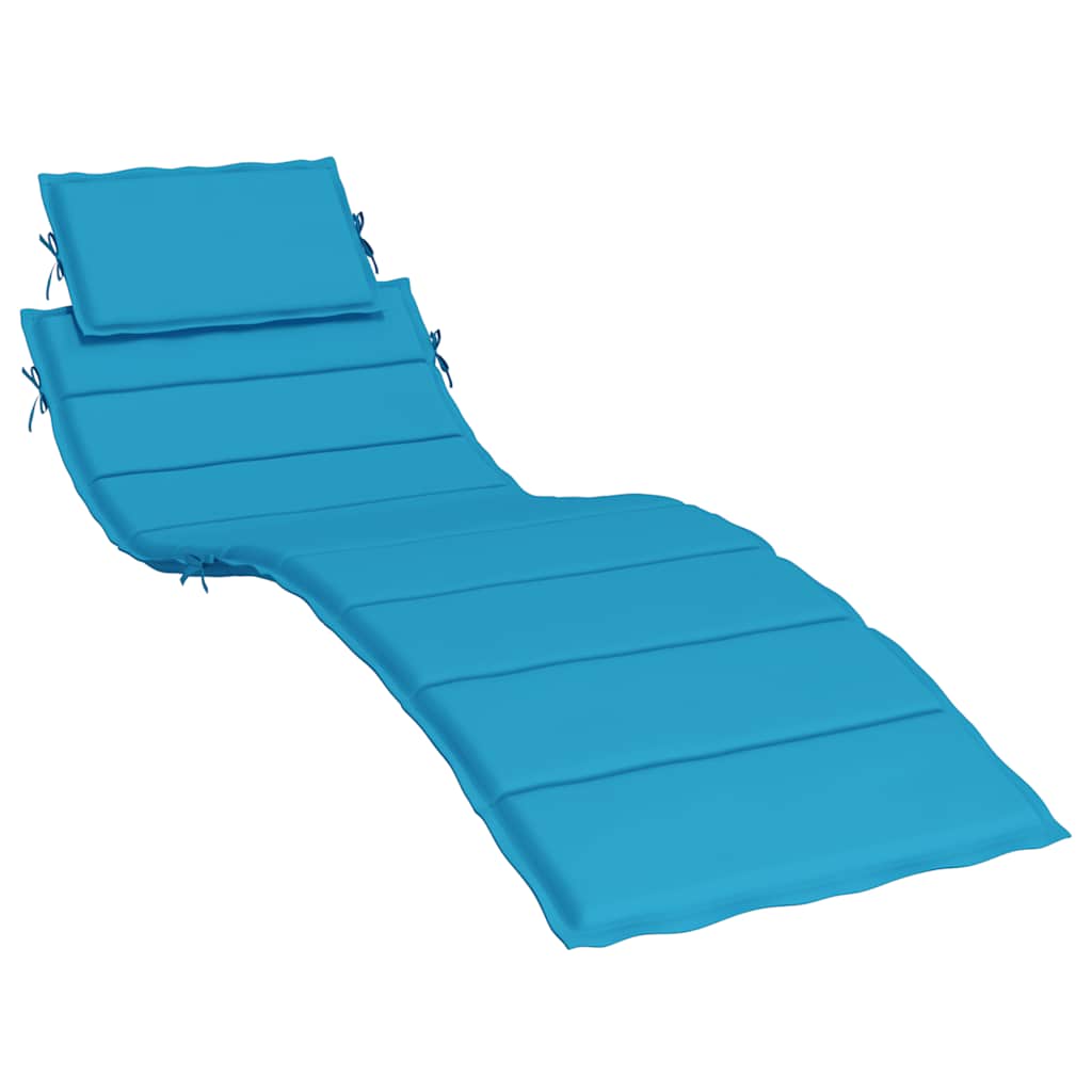 Cuscino per Lettino Blu 186x58x4 cm in Tessuto Oxford