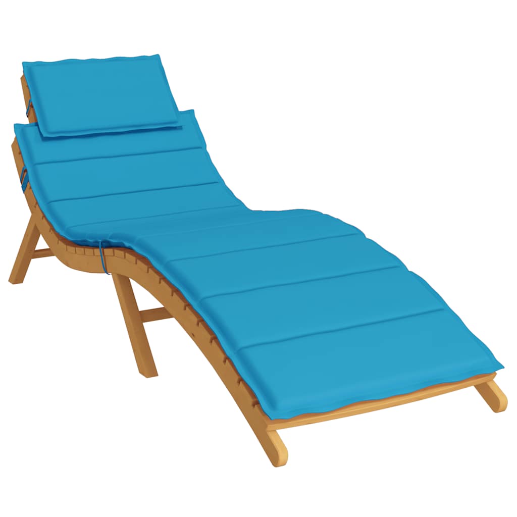 Cuscino per Lettino Blu 186x58x4 cm in Tessuto Oxford