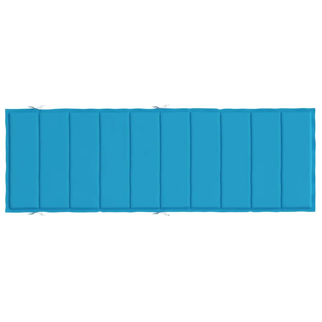 Cuscino per Lettino Blu 186x58x4 cm in Tessuto Oxford