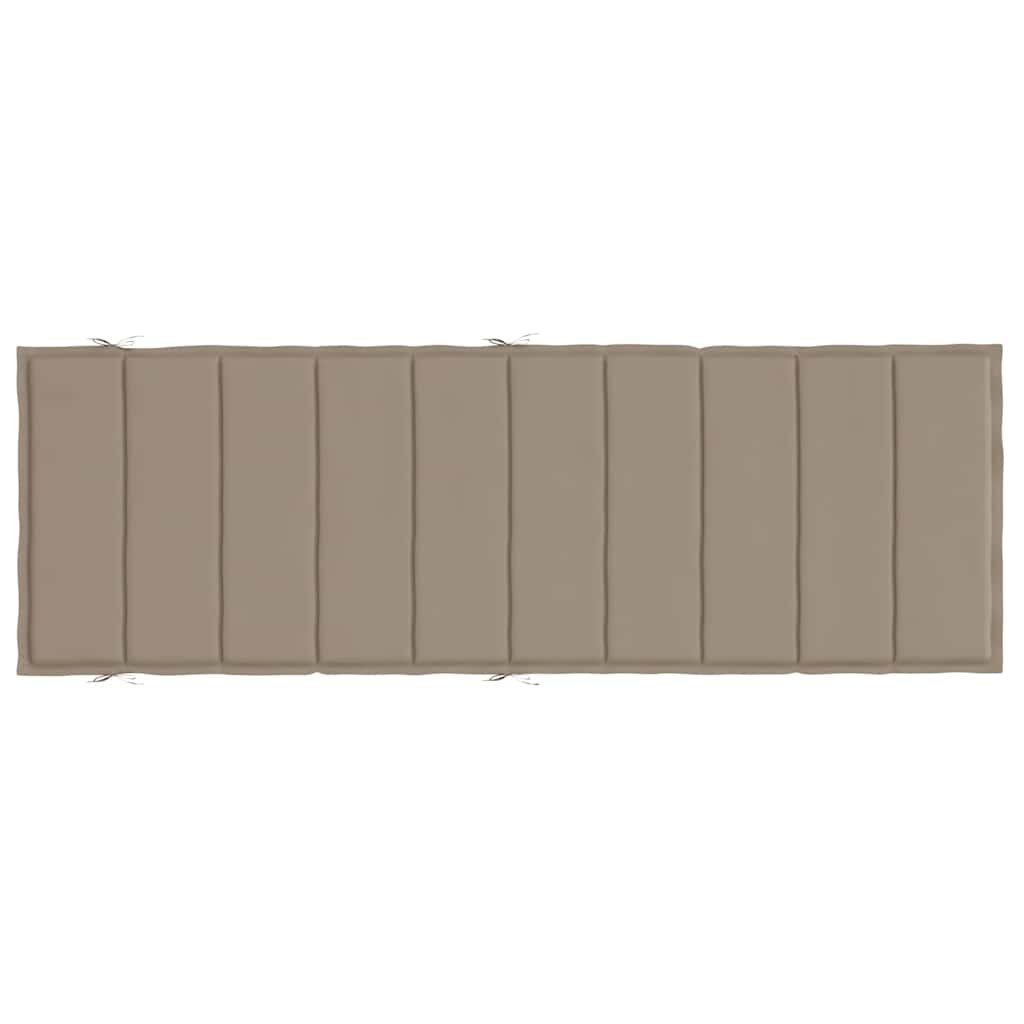 Cuscino per Lettino Tortora 186x58x4 cm in Tessuto Oxford