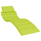 Cuscino per Lettino Verde Intenso 186x58x4 cm in Tessuto Oxford