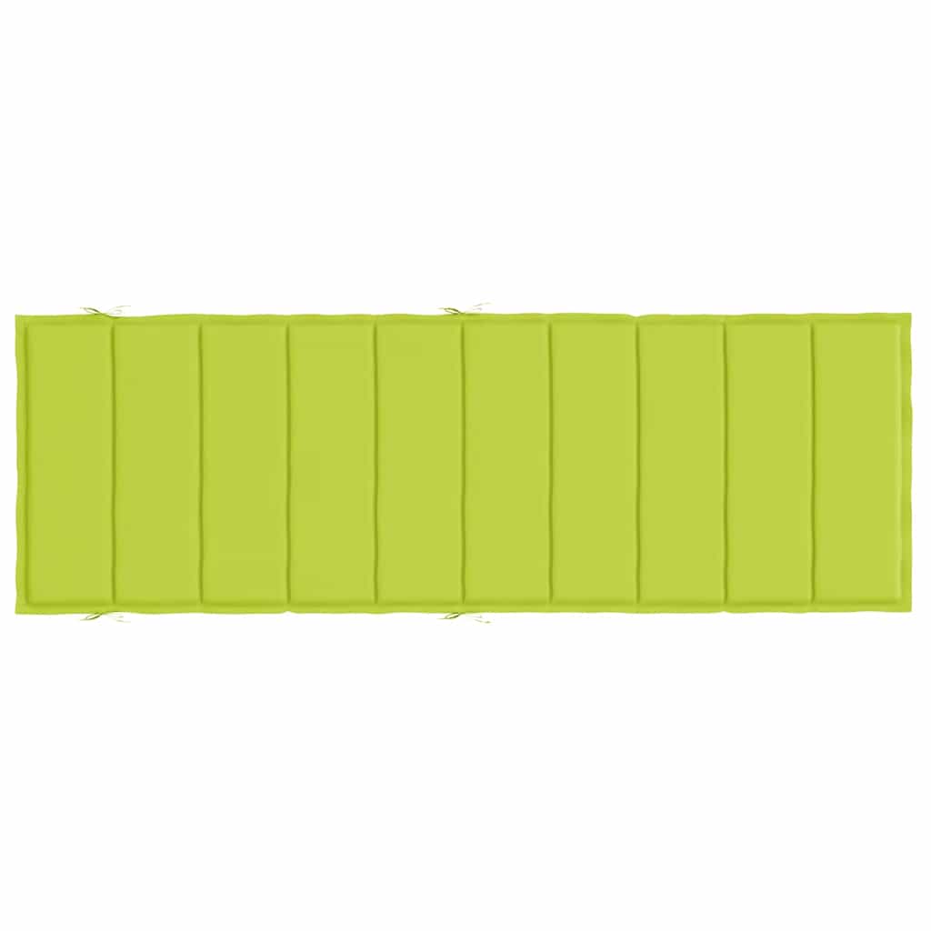 Cuscino per Lettino Verde Intenso 186x58x4 cm in Tessuto Oxford