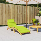Cuscino per Lettino Verde Intenso 186x58x4 cm in Tessuto Oxford
