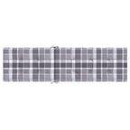 Cuscino per Sedia a Sdraio Grigio a Quadri (75+105)x50x4 cm