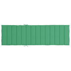 Cuscino per Lettino Verde 200x50x3 cm in Tessuto Oxford