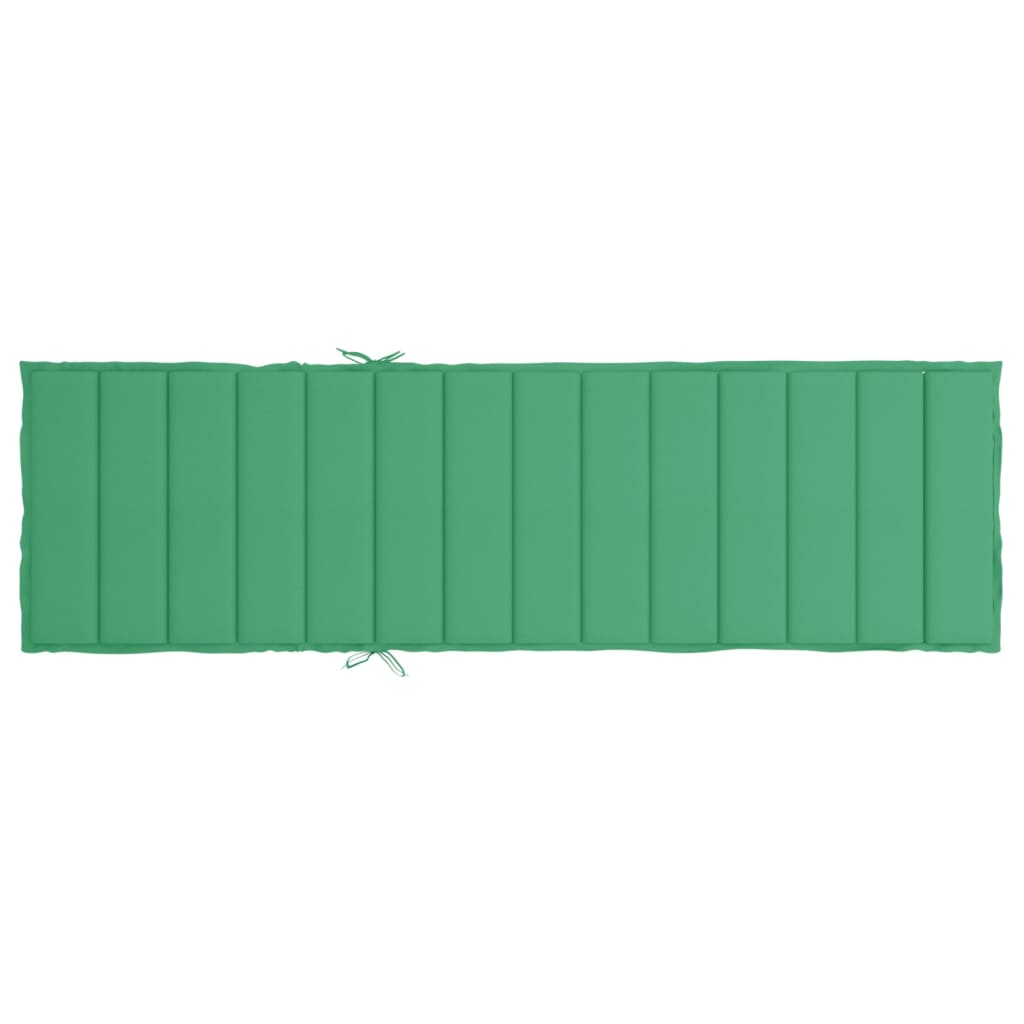 Cuscino per Lettino Verde 200x50x3 cm in Tessuto Oxford