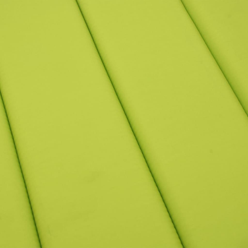 Cuscino per Lettino Verde Intenso 186x58x3 cm in Tessuto Oxford