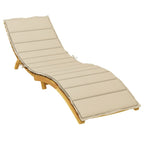 Cuscino per Lettino Beige 200x60x3 cm in Tessuto Oxford