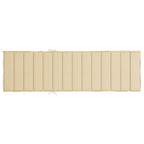 Cuscino per Lettino Beige 200x60x3 cm in Tessuto Oxford