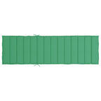 Cuscino per Lettino Verde 200x70x3 cm in Tessuto Oxford