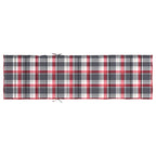 Cuscino per Lettino a Quadri Rossi 200x70x3 cm Tessuto Oxford