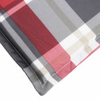 Cuscino per Lettino a Quadri Rossi 200x70x3 cm Tessuto Oxford