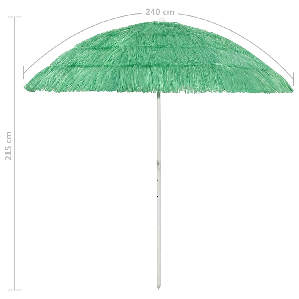Ombrellone da Spiaggia Hawaii Verde 240 cm