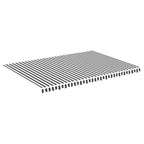 Tessuto di Ricambio Tenda da Sole Antracite e Bianco 5x3,5 m