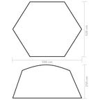 Tenda per Piscina in Tessuto 590x520x250 cm Verde