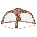 Tenda per Feste con LED e 4 Pareti 3,6x3,6x2,3 m Mimetica