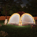 Tenda per Feste con LED e 4 Pareti 3,6x3,6x2,3 m Mimetica