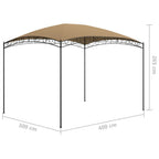 Gazebo 3x4x2,65 m Grigio Talpa 180 g/m²