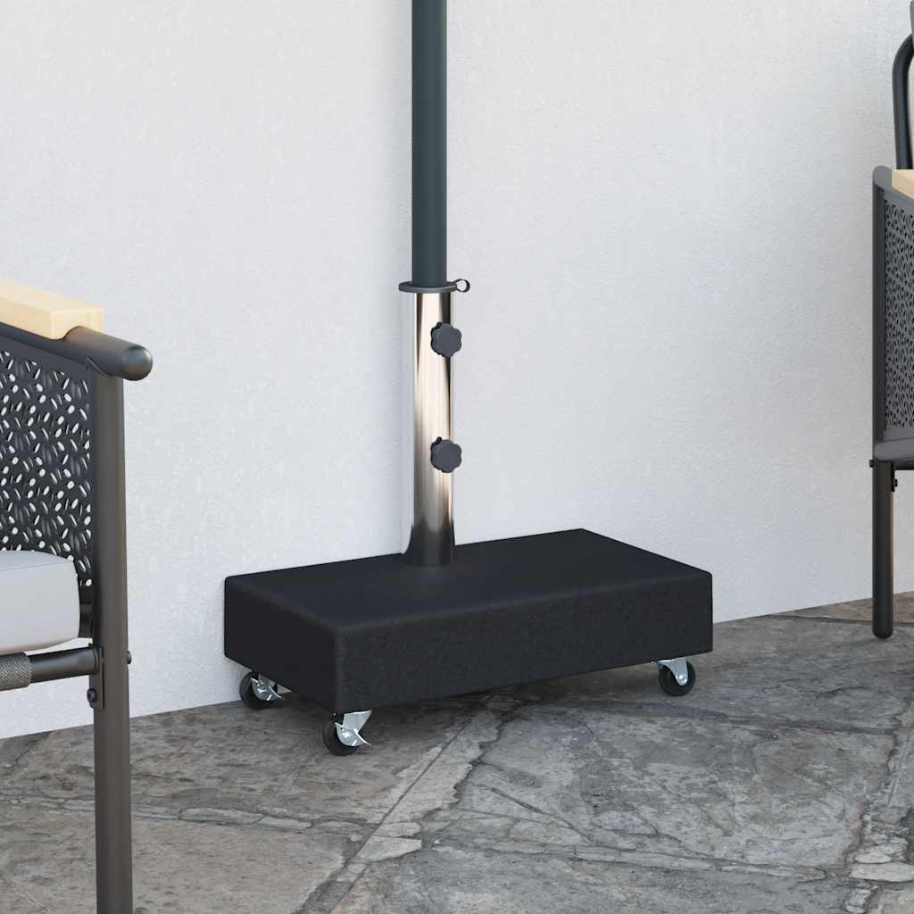 Base per Ombrellone Nera 45x25x8,3 cm in Granito
