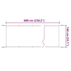 Paravento Verticale Grigio Talpa 140x600 cm Tessuto Oxford