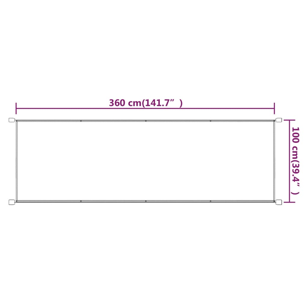 Paravento Verticale Blu 100x360 cm Tessuto Oxford Resistente