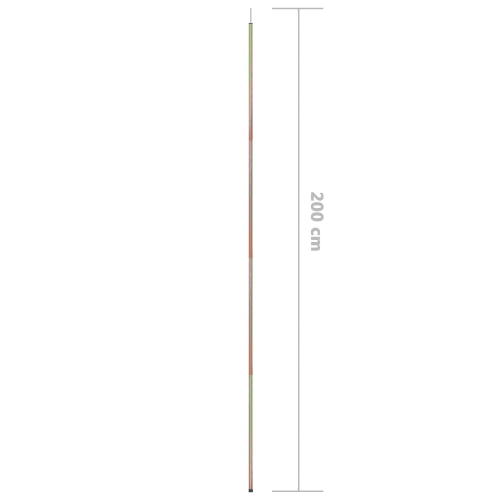 Aste per Parasole a Vela 2 pz 200 cm in Acciaio Zincato