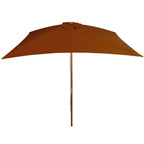Ombrellone da Giardino con Palo in Legno Terracotta 200x300 cm