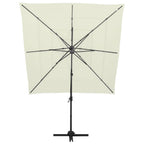 Ombrellone a Sbalzo 4 Livelli Palo Alluminio 250x250 cm Sabbia