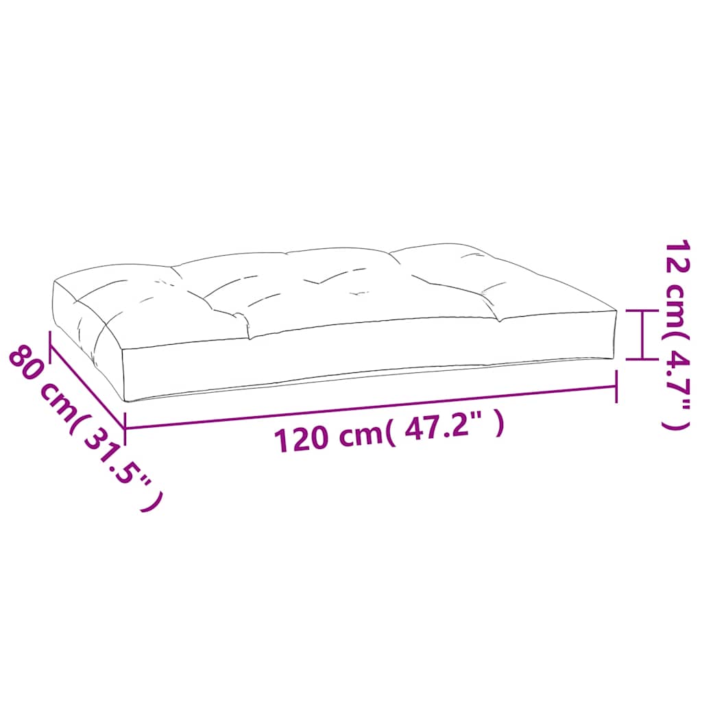 Cuscini per Pallet 5 pz Grigi in Tessuto