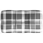Cuscini per Divano Pallet 7 pz Grigio Motivo a Quadri
