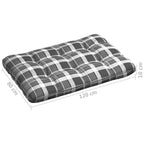 Cuscini per Divano Pallet 7 pz Grigio Motivo a Quadri