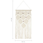 Decorazione da Parete in Macramè 40x80 cm Cotone