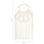 Decorazione da Parete in Macramè 40x80 cm Cotone