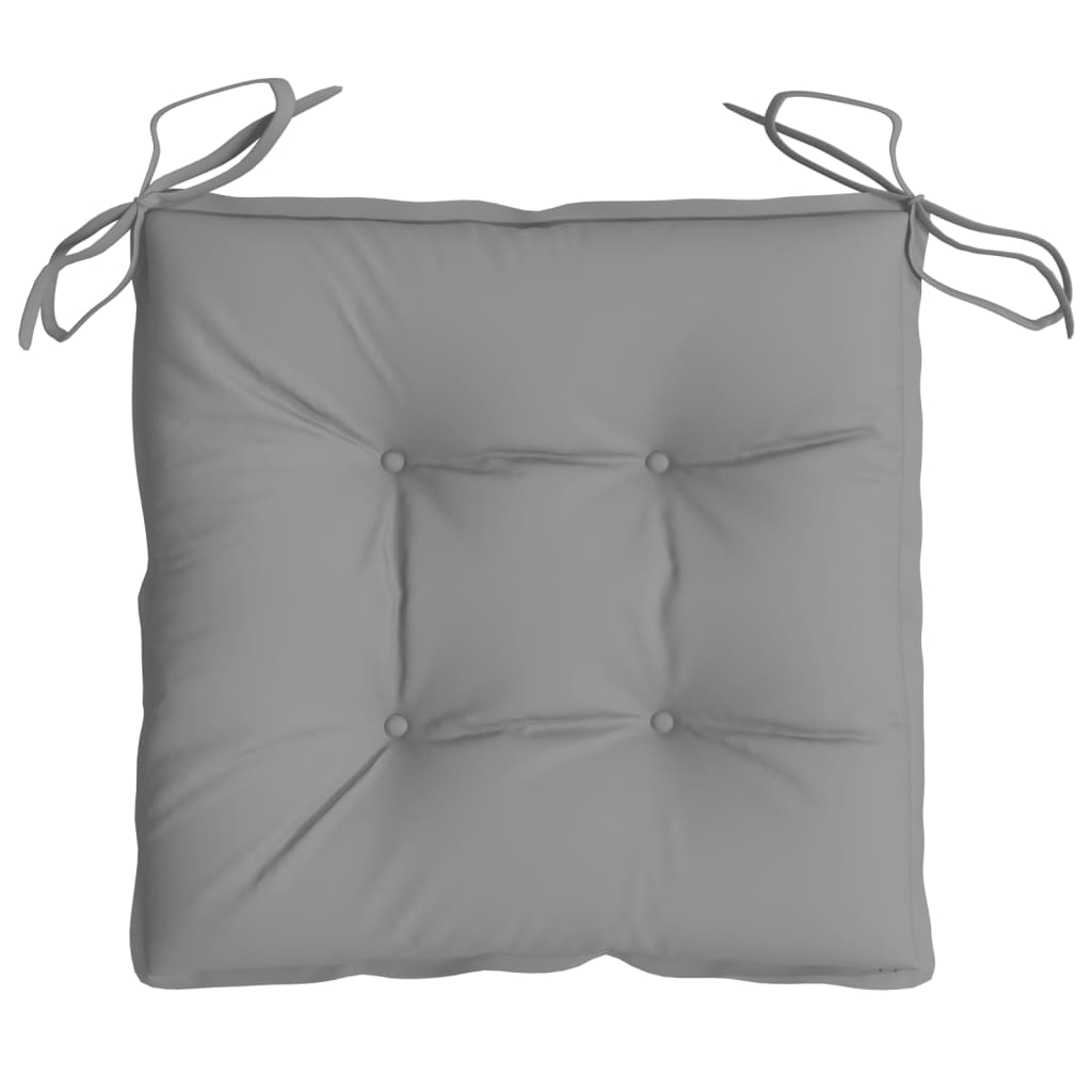 Cuscini per Sedia 4 pz Grigi 40x40x7 cm in Tessuto Oxford