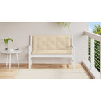 Cuscino per Panca Beige 120x(50+50)x7 cm in Tessuto Oxford