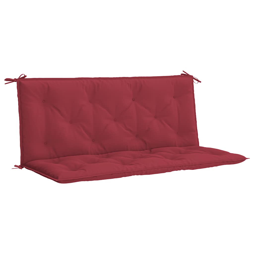Cuscini per Panca 2 pz Rosso Vino 120x50x7 cm in Tessuto Oxford