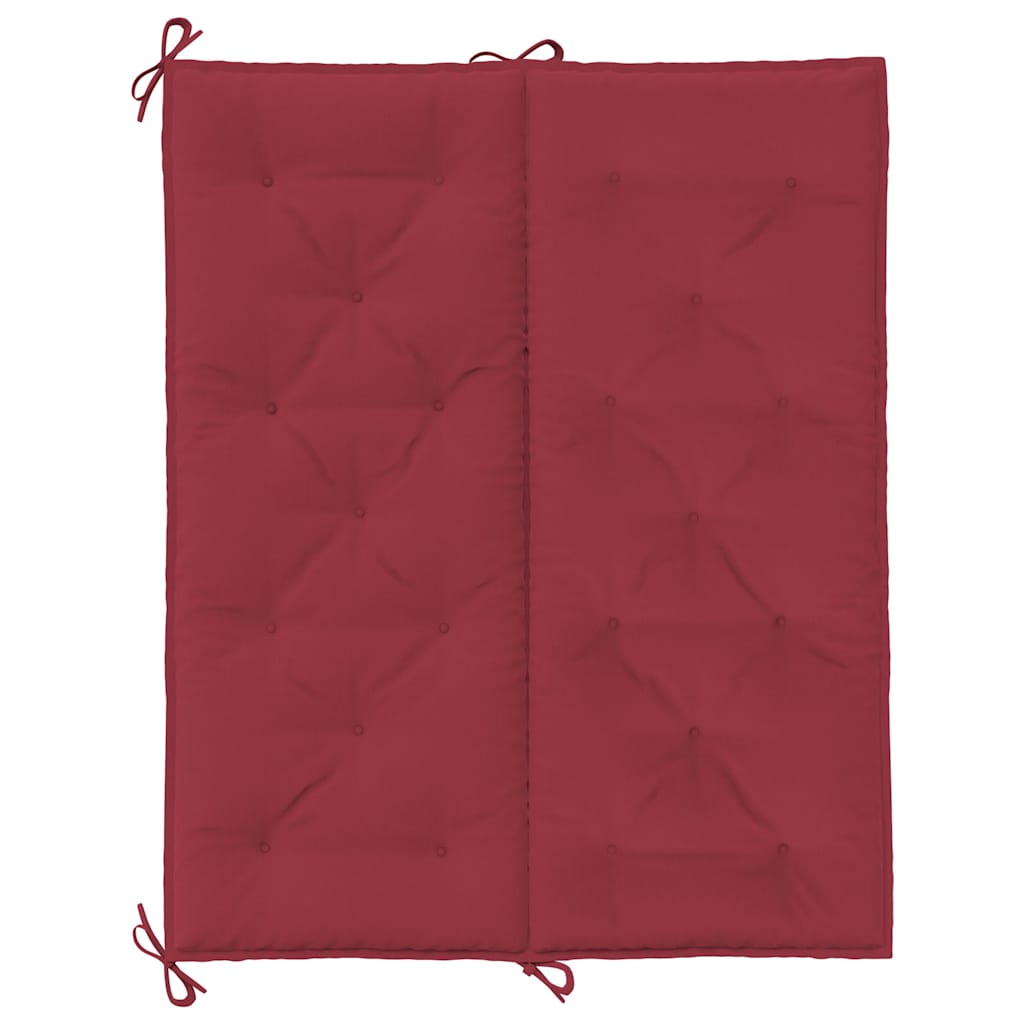 Cuscini per Panca 2 pz Rosso Vino 120x50x7 cm in Tessuto Oxford
