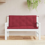 Cuscini per Panca 2 pz Rosso Vino 120x50x7 cm in Tessuto Oxford
