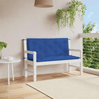Cuscini per Panca 2 pz Blu 120x50x7 cm in Tessuto Oxford