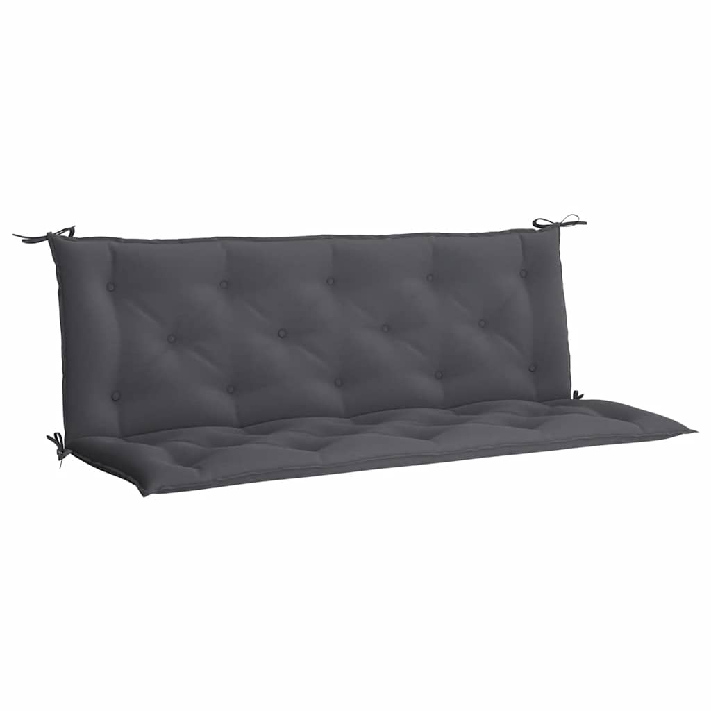 Cuscini Panca Giardino 2pz Antracite 150x50x7cm Tessuto Oxford