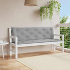 Cuscini per Panca 2 pz Grigi 150x50x7 cm in Tessuto Oxford