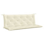 Cuscini Panca Giardino 2pz Bianco Crema 150x50x7 Tessuto Oxford
