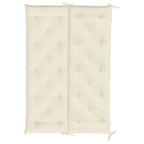 Cuscini Panca Giardino 2pz Bianco Crema 150x50x7 Tessuto Oxford