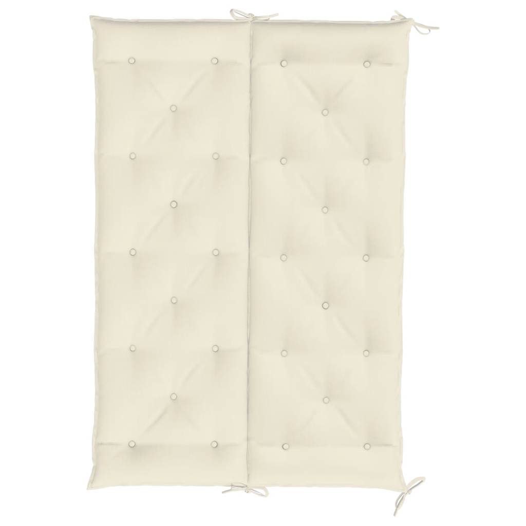 Cuscini Panca Giardino 2pz Bianco Crema 150x50x7 Tessuto Oxford
