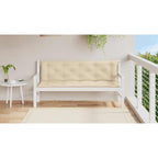 Cuscini Panca da Giardino 2pz Beige 150x50x7 cm Tessuto Oxford