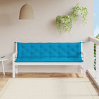 Cuscini per Panca 2 pz Azzurri 200x50x7 cm in Tessuto Oxford