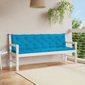 Cuscini per Panca 2 pz Azzurri 200x50x7 cm in Tessuto Oxford