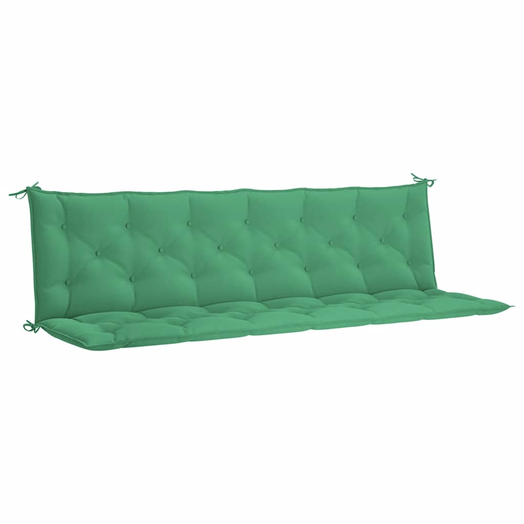 Cuscini per Panca 2 pz Verdi 200x50x7 cm in Tessuto Oxford